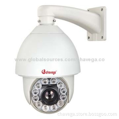 New Design 1,000TVL IR High-speed PTZ PoE IP Camera with Metal Case, 12V DC/4A Power Supply